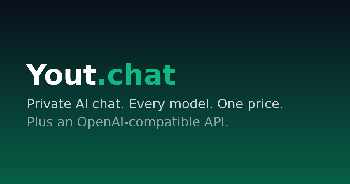 Yo7ut Yout.chat — Private AI chat with every model